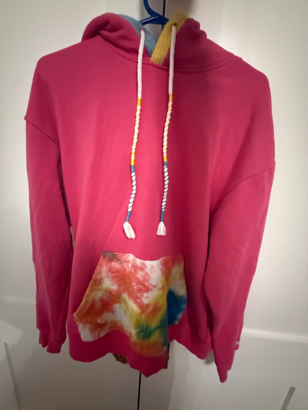 Scotch & Soda Pink Hooded Sweatshirt with Multicolor Trim